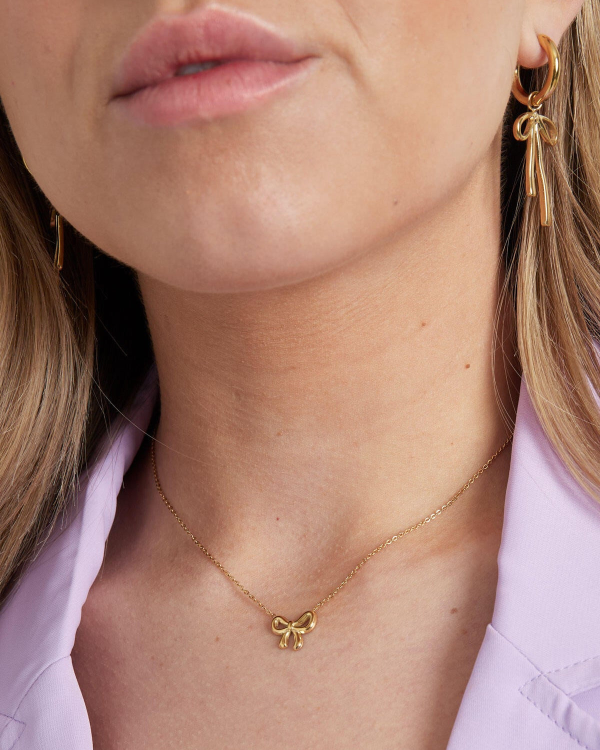 Elegant Stainless Steel Pendant Necklace - Silver & Gold