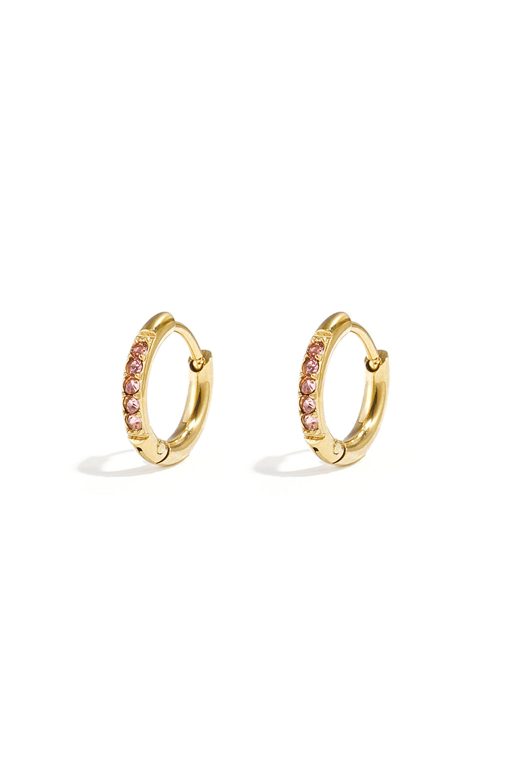 Stylish Pink & Gold Circle Hoop Earrings for Everyday Glam