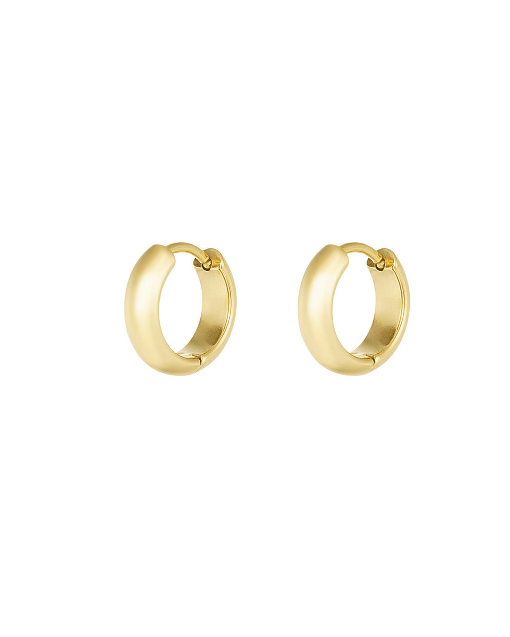 Stylish Stainless Steel Hoop Earrings in Silver & Gold