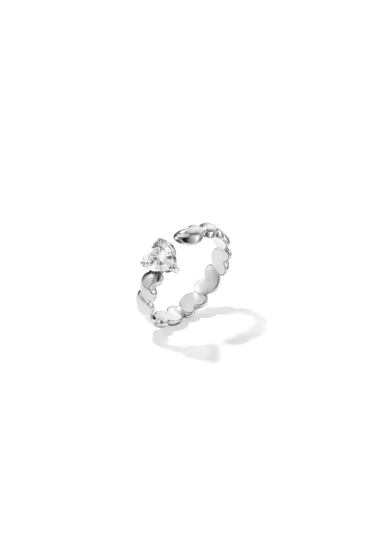 Elegant Minimalist Heart Ring - Adjustable & Stylish