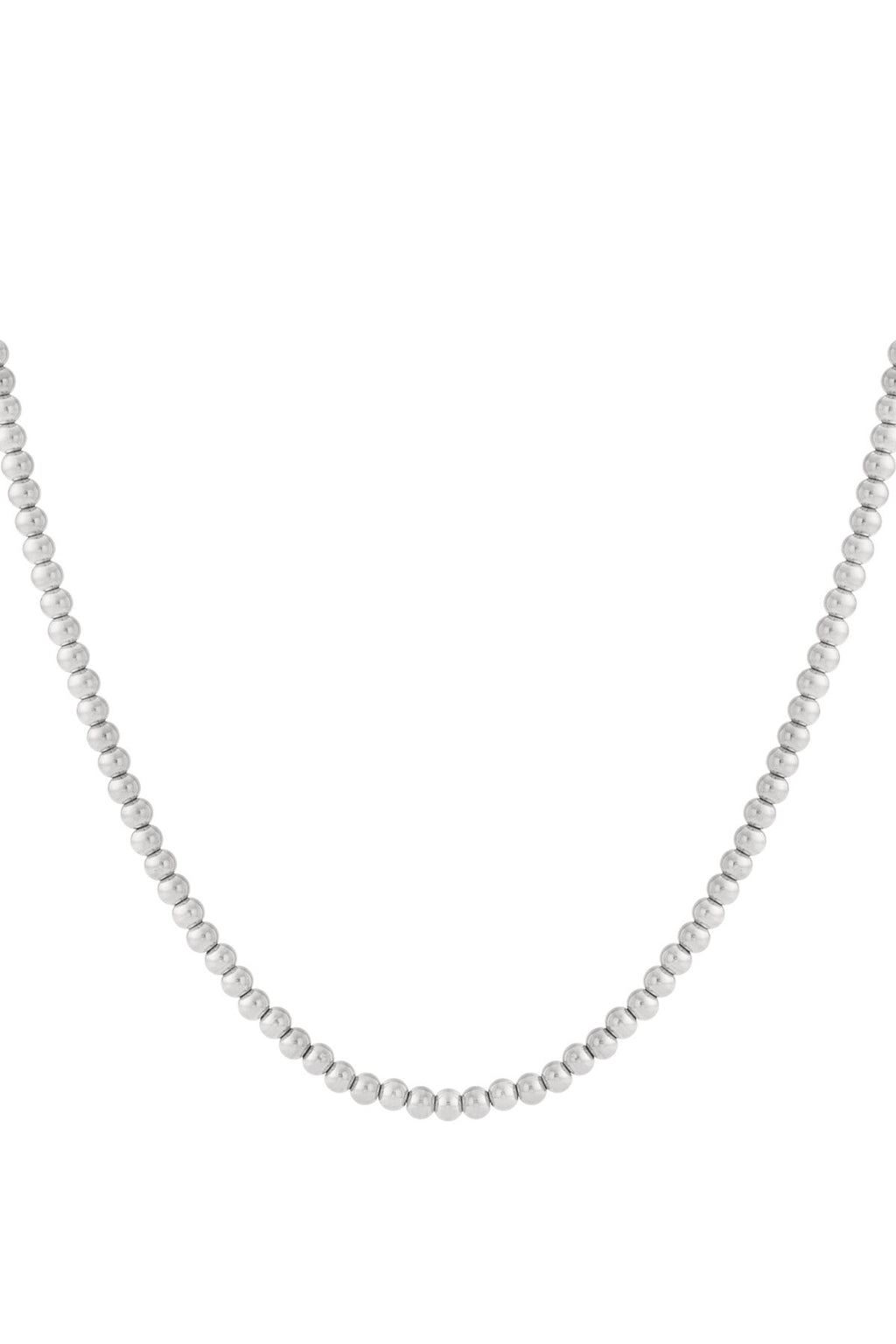 Elegant Simple Beaded Necklace for Women - Silver & Gold