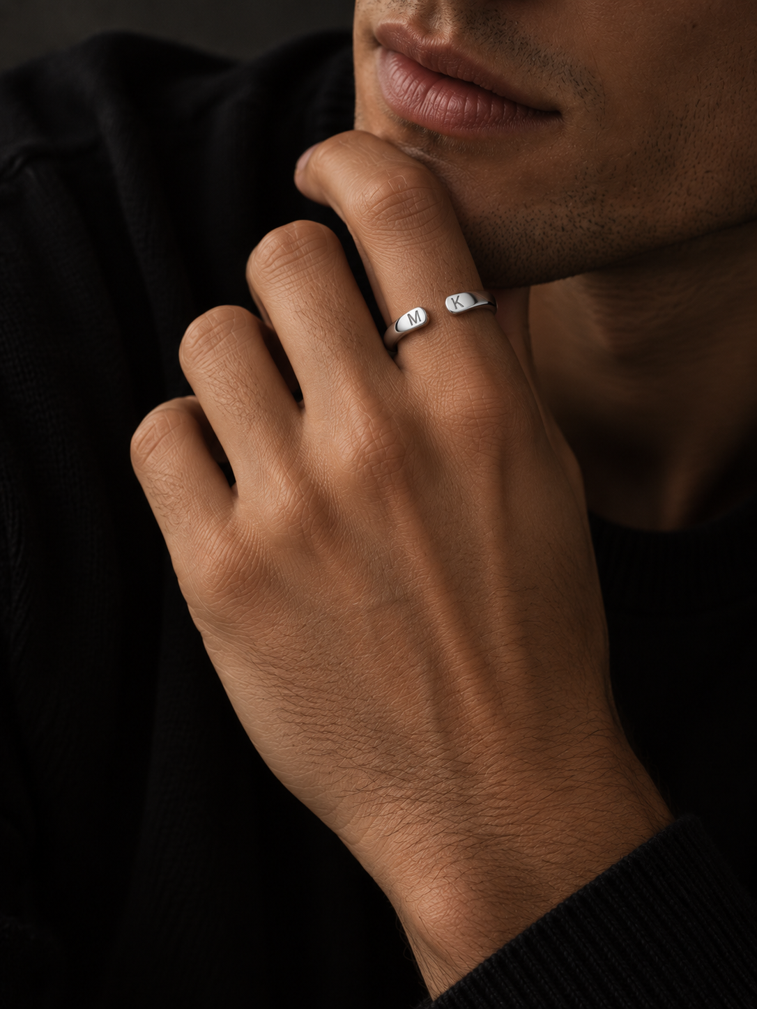 Anello Syndesmos in argento sterling