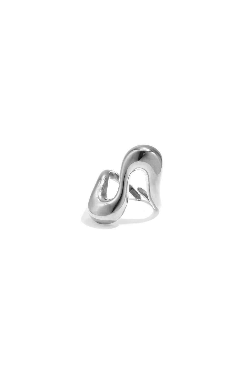 Elegant Adjustable Statement Ring in Silver & Gold