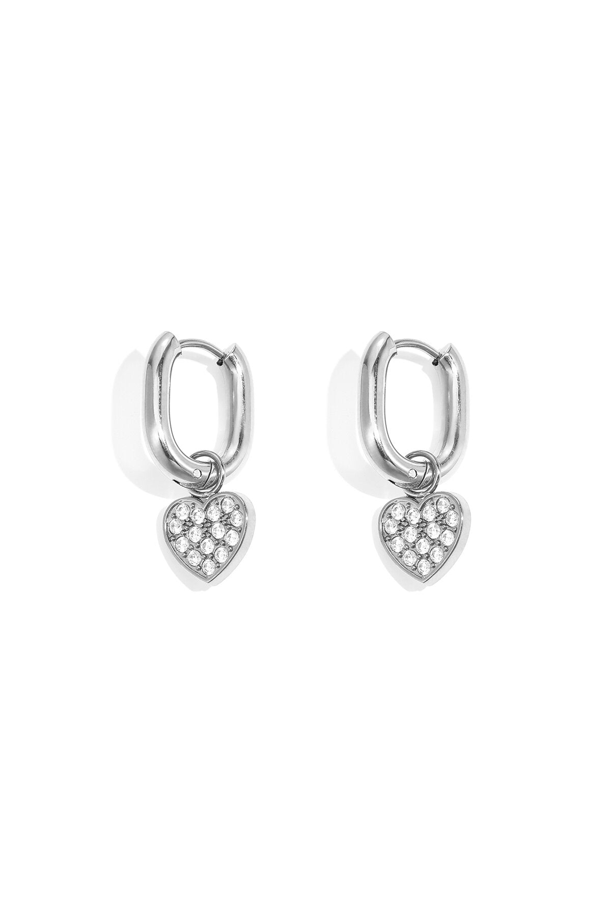 Elegant Heart Shaped Drop Earrings for Women